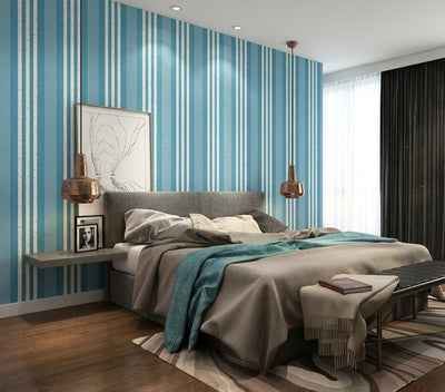 Azul Rayado — papel tapiz vinílico premium México