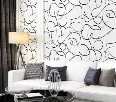 Blanco Festín — papel tapiz vinílico premium México