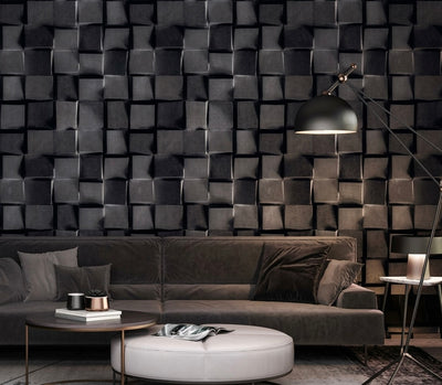 Black 3D — papel tapiz vinílico premium México