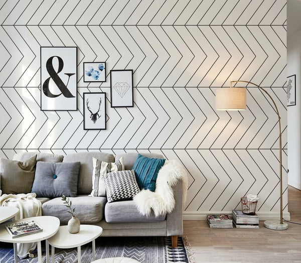 Líneas Minimalistas — papel tapiz vinílico MURŌ