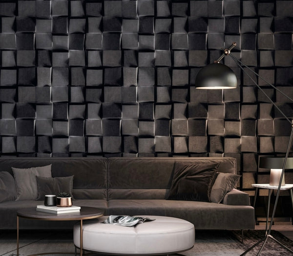 Black 3D — papel tapiz vinílico MURŌ